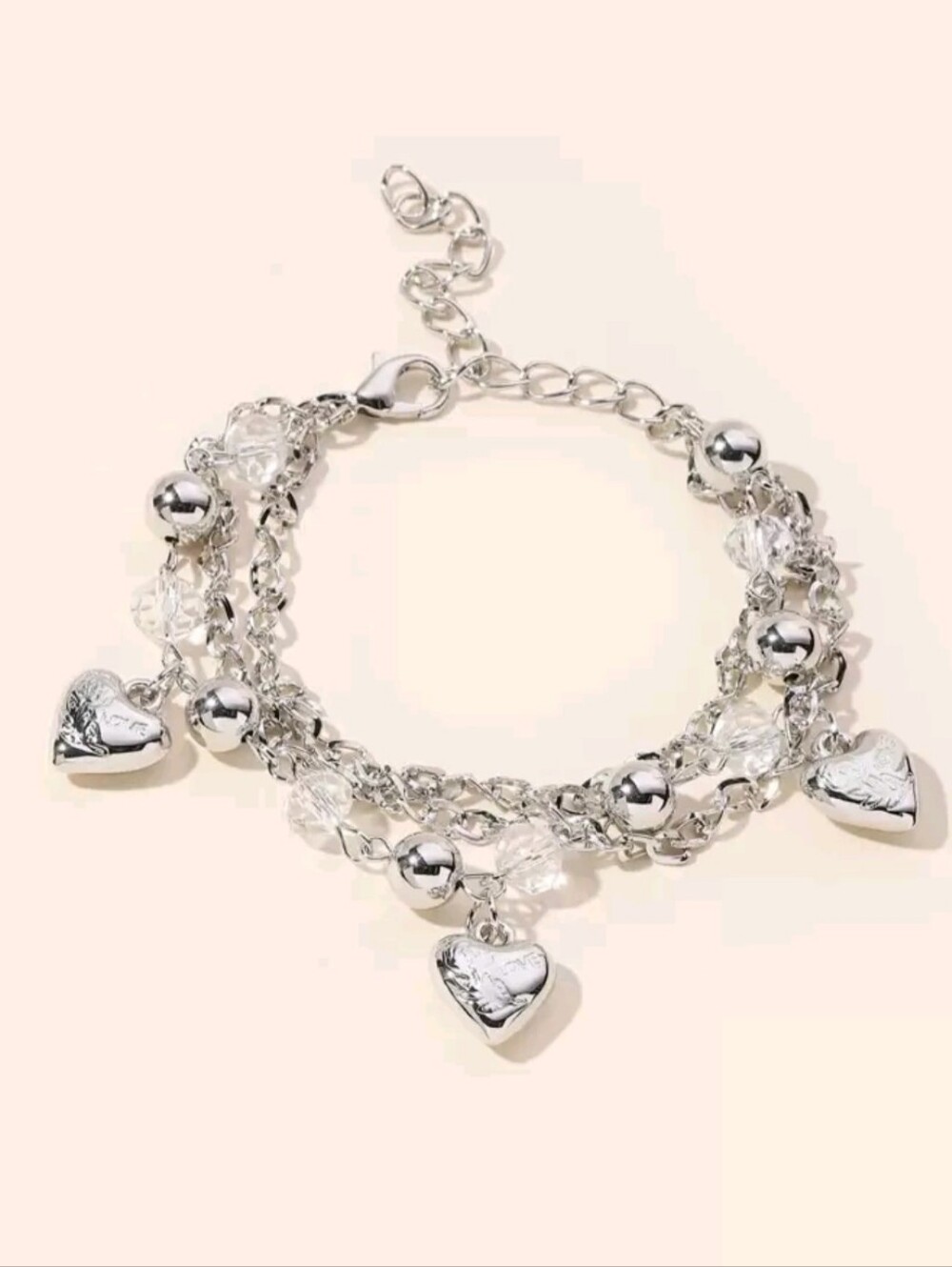 Heart Shaped Layered Bracelet